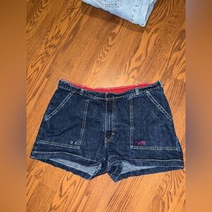 Y2K denim mid rise shorts